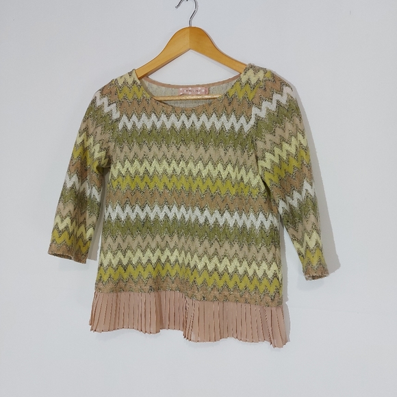 Traffic People Retro Herringbone 3/4 Sleeve - Picture 2 of 9